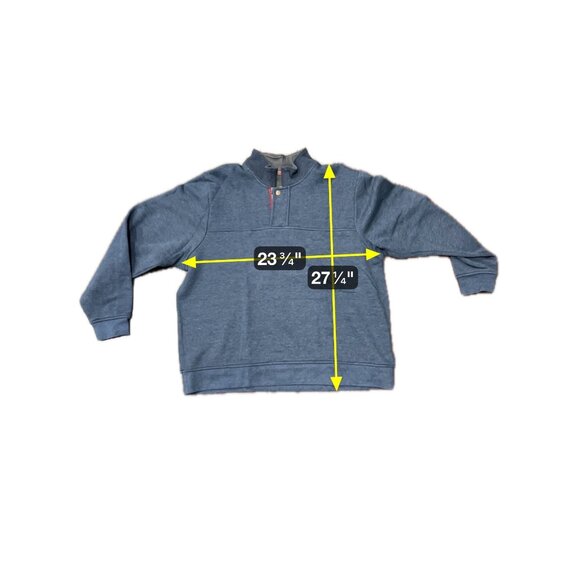Orvis Long Sleeve Mock Neck Quarter Zip Pullover Sweater Blue Size XXL Outerwear - Picture 8 of 11